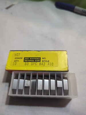 New 9 PCS Valenite INSERT SDSPC842A10 GRADE VC7 SD SPC 842A10 (A13)