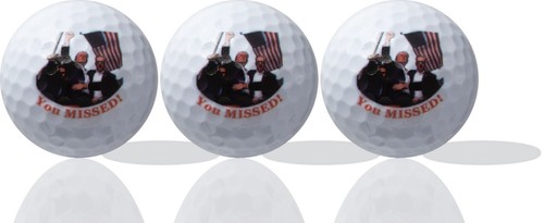 Trump You Missed! Golf Balls 3 Pack - Great Gift IDEA - Picture 2 of 3