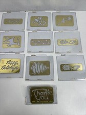Lot Of Sizzix Provo Simple Embossing Christmas Brass Stencils