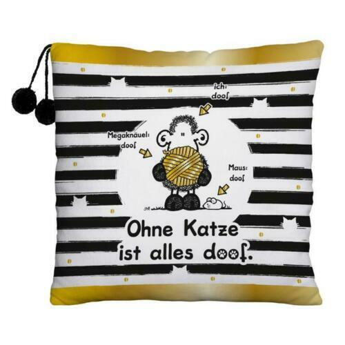Sheepworld Kissen Dekokissen Kuschelkissen Sprüche Ohne dich ist alles doof - Bild 23 von 23