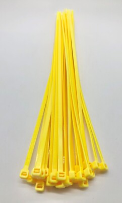 GELBE KABELBINDER PREMIUM FARBIG ZIP TIE WRAPS STARKE LANGE FARBEN TYE BINDER