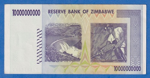 ZIMBABWE 10 BILLION 2008 P-85 CIRCULATED REPLACEMENT NOTE ZA0025349 - Picture 2 of 3