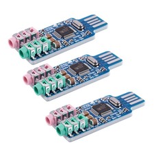 3X Free Driver USB Sound Card cm108 USB Sound Card Chip Blue Y3B45103-