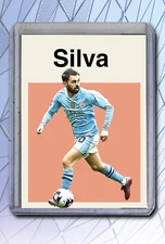 Bernardo Silva Artist Signed Soccer Art Card 1/10