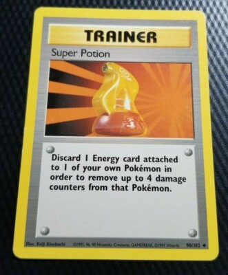 trainer super potion pokemon card value Rare 1st Edition Super Potion Trainer Pokemon Card 117/130 Great Condition