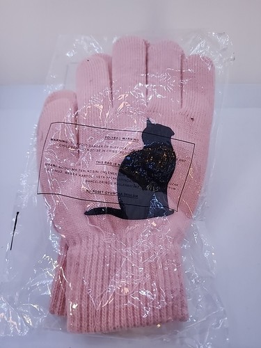New Cat Fan Cotton Gloves Cat Bird Print Gloves Cute Pink Simple Mittens
