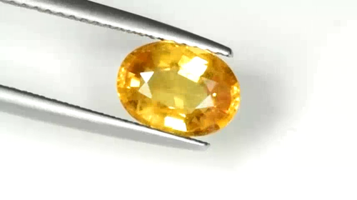 2.11 ct RARE BEST LUSTROUS NATURAL YELLOW SAPPHIRE GEMSTONE Oval  See Vdo SPL - Video 1 of 1