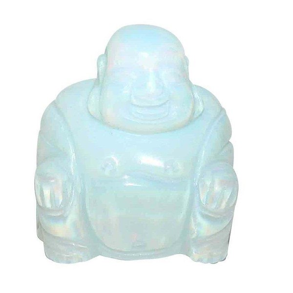 Opalith (Glas, Synthetisch) Buddha Ca. 45 X 50 Mm Happy Buddha Sitzend, Lachend-image