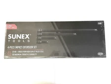 Sunex 4pc 1/2" Drive Impact Sockets Extensions Set 3" 5" 10" 15" Long Bars 2500
