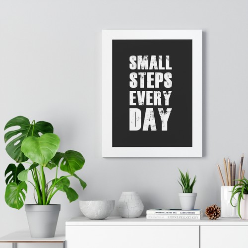 Motivational Canvas Framed Vertical Poster - Home Decor, Inspirational Wall Art, - Picture 15 of 21