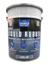 Liquid Rubber Roof Coating Instant Wateproofer - 5 Litres - Grey, Black or Clear