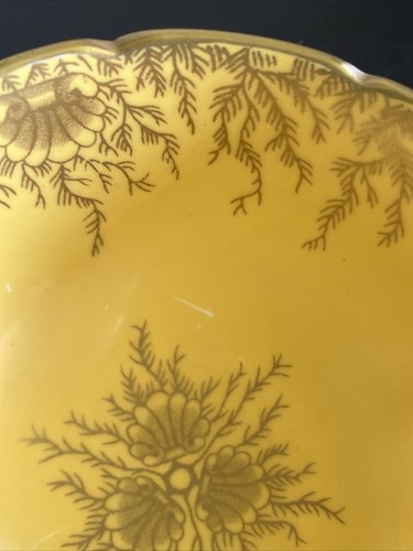 Coalport Sunshine Yellow and Gold Teacup and Saucer - Picture 11 of 20