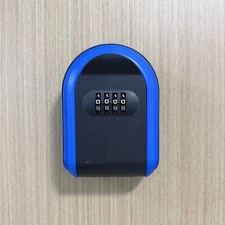 Key Box Password Lock Door Key Storage Password Box Plastic Blue