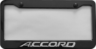 HONDA ACCORD 3D  CHROME  SCRIPT DURABLE  BLACK ABS PLASTIC FRAME