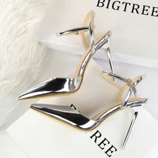 Women Pointed Toe High Heels Slingback Sexy Pumps Sandals Stilettos Party Shoes