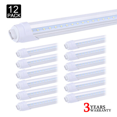 Jomitop 8FT LED Tube Light – 45W, 6000K, 4500LM, FA8/R17D, Single Pin, T8 Replacement, 3-Year Warranty