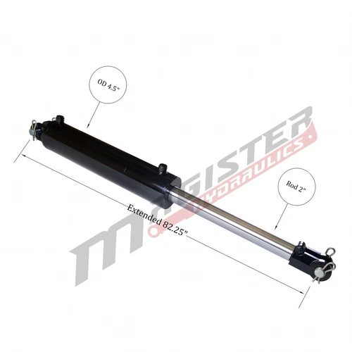 Hydraulic Cylinder Welded Double Acting 4" Bore 36" Stroke Clevis End 4x36 NEW - product listing photo