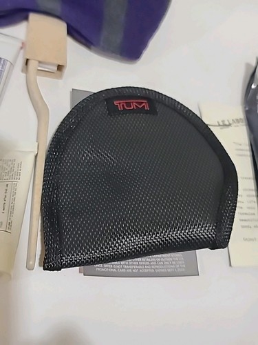 NEW Delta One TUMI " Black " *Sealed* Amenity Toiletry Kit Soft Case Bag Pouch - Picture 13 of 14