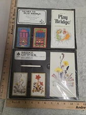 lot of 2, bridge giftpack, playing cards, pencil, scorecard, hoyle a