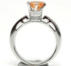 2CT  Padparadscha 925 Sterling Silver Ring Sz 6 &5-4 — photo 3