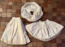 Three Vintage 1950  s White Petticoat Slip Skirt Handmade