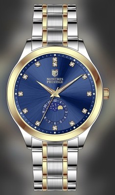 Invicta Montres Prestige MPW-0370 Men s 42mm Silver Tone Case Blue Dial Quartz