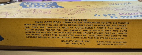 Vintage 1940 Cozy-Dozy Baby Panties In Original Box 4 Pair With Tags Antique NOS - Picture 6 of 14