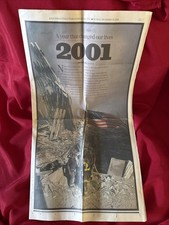 Vntg San Diego Union Tribune 12/30/01 Page A Year That Changed Our Lives