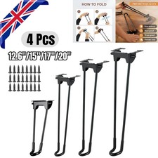 4Pcs Folding Table Legs Metal Sturdy Hairpin Legs for Laptop Table Coffee Table