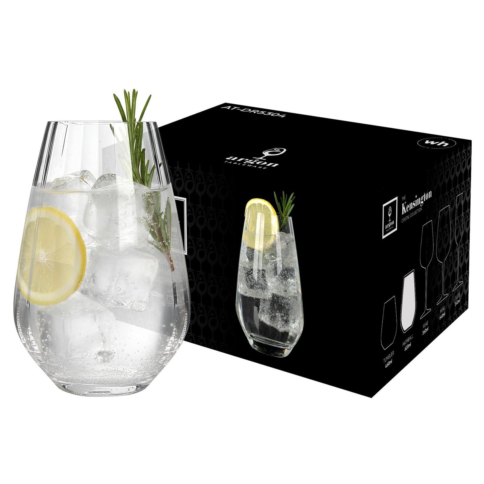 Kensington Optic Crystal Highball Glasses - 620ml - Pack of 48