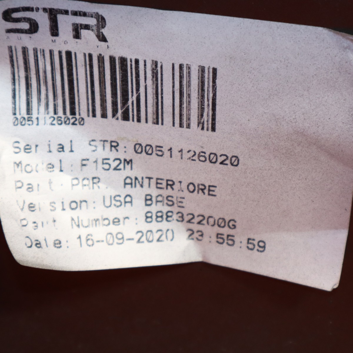 Ferrari 812 2019-2023 Front Bumper P/N 88832200G