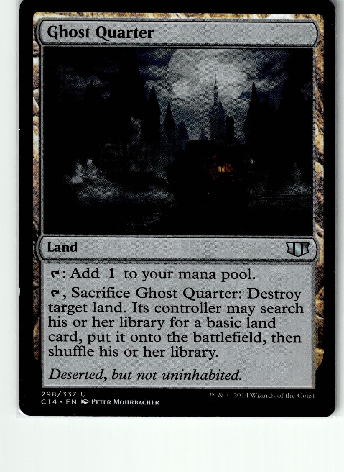 Ghost Quarter 298 Uncommon Commander 2014 Magic: The Gathering Lightly Played