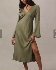 NWT Anthropologie BHLDN Avani Dress Olive Size Small