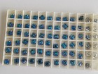 71 Vintage Rare Swarovski Flatback Pyramid 6mm Crystal Bermuda Blue Damaged Foil — photo 1