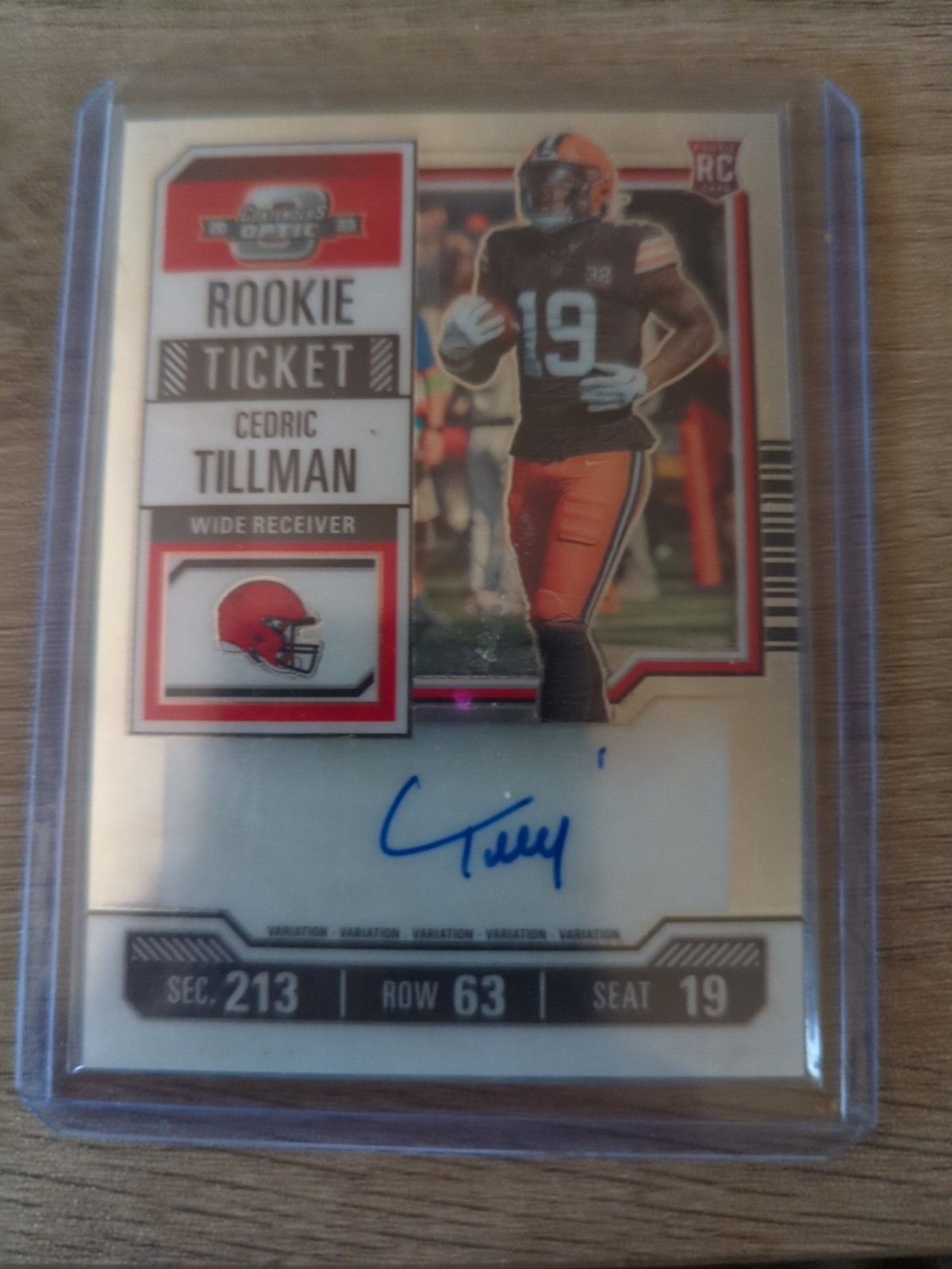 2023 Panini Contenders Optic - Rookie Ticket RPS Autographs Cedric Tillman #104