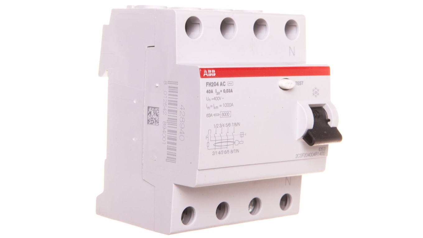 4P 40A Residual Current Switch 0.03A FH200 2CSF204002R1400