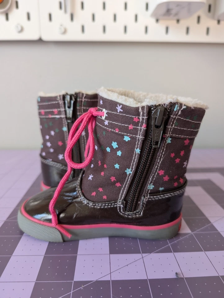 See Kai Run кроссовки ботинки слегка с подкладкой коричневый розовый звезды Kids ребенка ясельного возраста размер 6 - Изображение 4 из 4