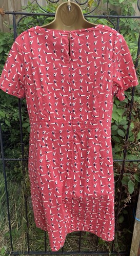 🤍WHITE STUFF RED SWIMMER PRINT SHORT SLEEVE SHIFT STYLE DRESS SIZE 16🤍 - Picture 6 of 8