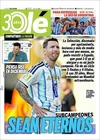 SPAIN CHAMPION 1 ARGENTINA 0 - WORLD CUP USA 2026 OLE Newspaper MESSI Soccer