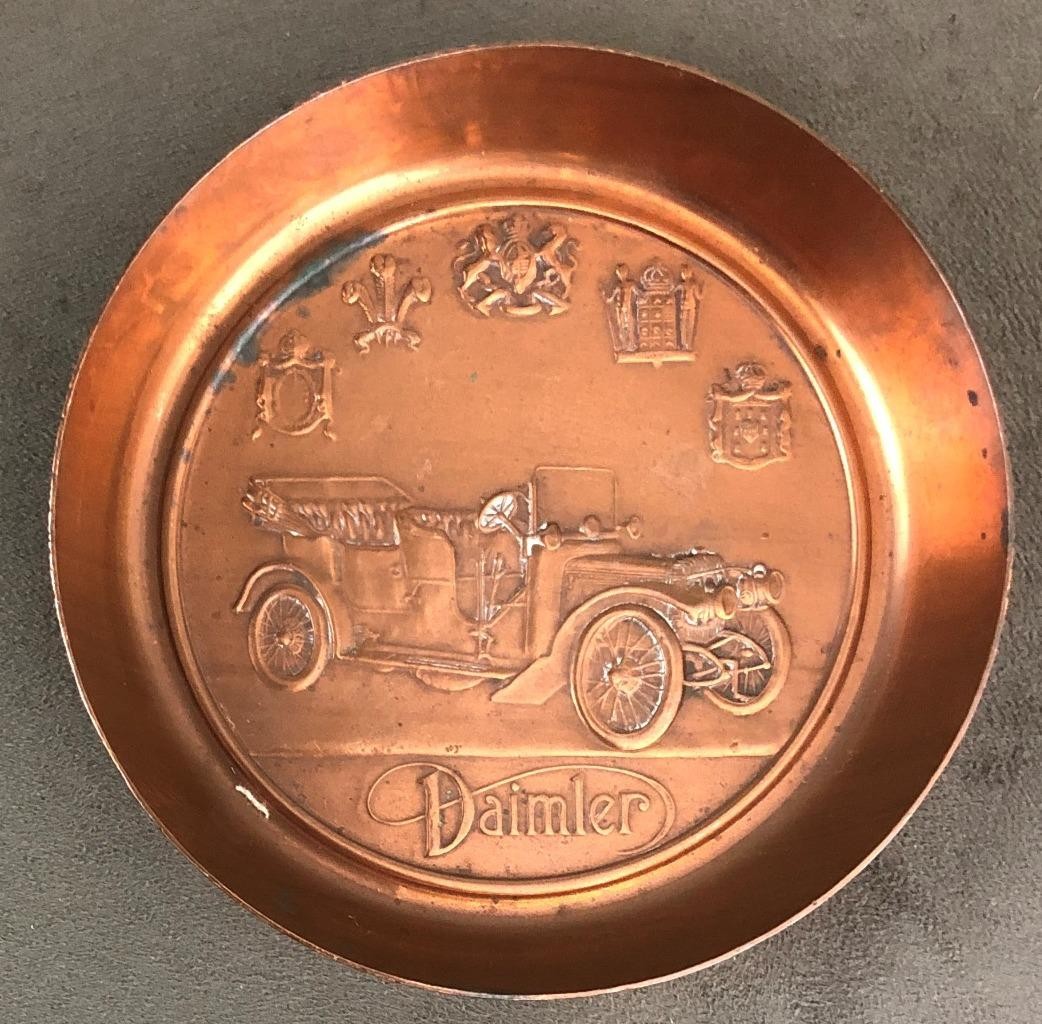 Daimler Brass Automobile Motor Car Office Desk Coin Pin Tray