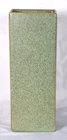 Vintage McCoy/Floraline USA -Matte Army Green w/Brown Speckle Square Vase - #446