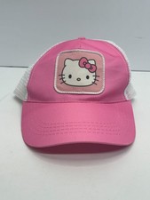 Hello Kitty Girl's Snapback Adjustable Embroidered Hat with Mesh Pink