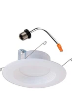 Feit Electric 5/6 in. LED White Retrofit Recessed Light Trim Dimmable Downlight