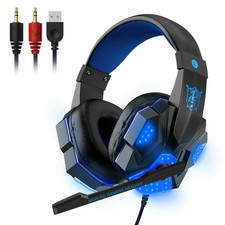 3.5mm Gaming Headset with Mic LED Stereo Bass Surround Sound