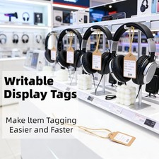 Small Price Tags 600 PCS with String Attached Brown Kraft Paper Blank Hang Tags