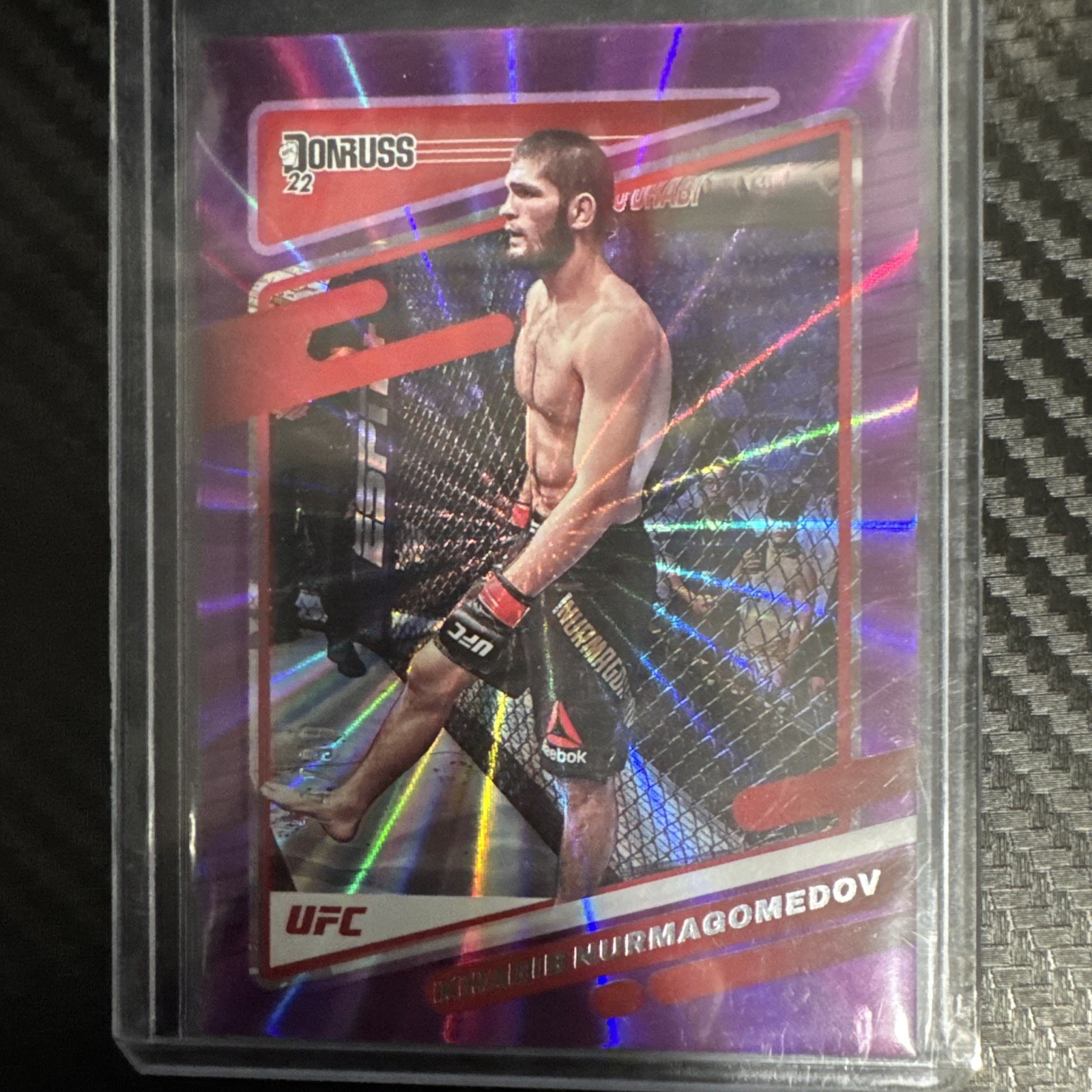 2022 Panini Donruss UFC Khabib Nurmagomedov  #7 PURPLE HOLO LASER 74/99