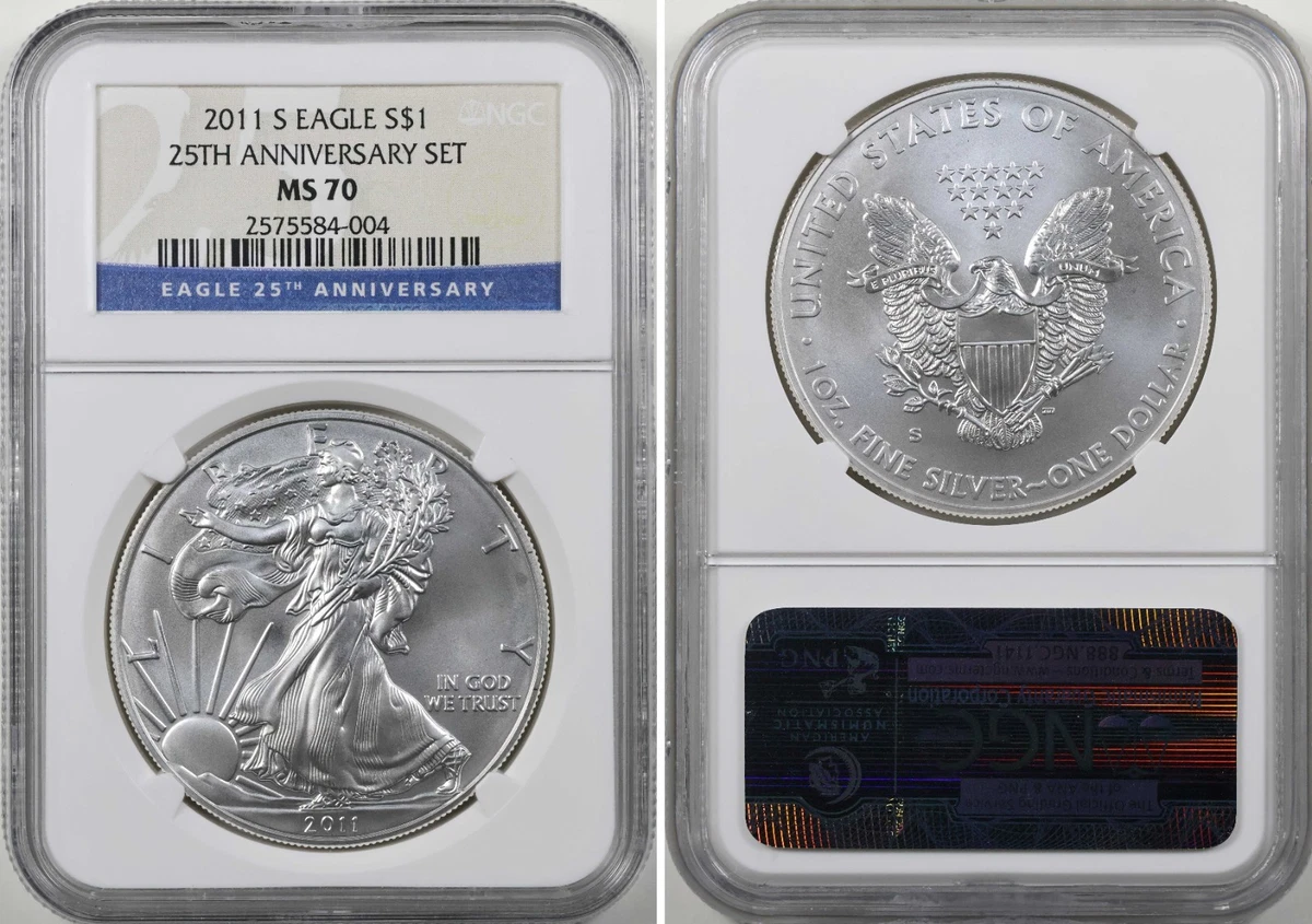 American Eagle MS 70 Graded 2011 Silver Bullion Coins for sale | eBay