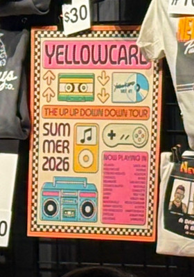Yellowcard Tour Merch 2026 Poster