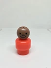 Vintage Fisher Price little people red African American boy black hair