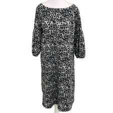 WD NY Animal Print Bishop Sleeve Dress Sz M